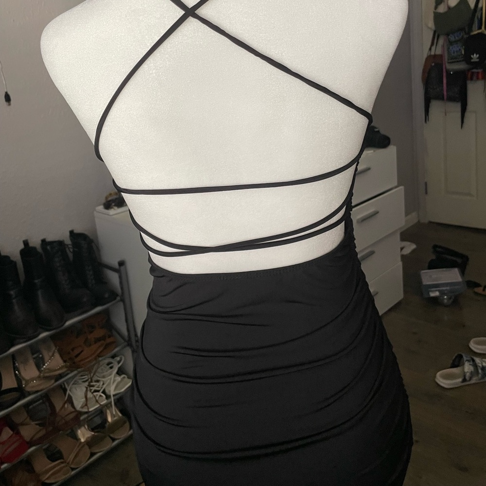 BODYCON BLACK DRESS - Picture 3 of 3